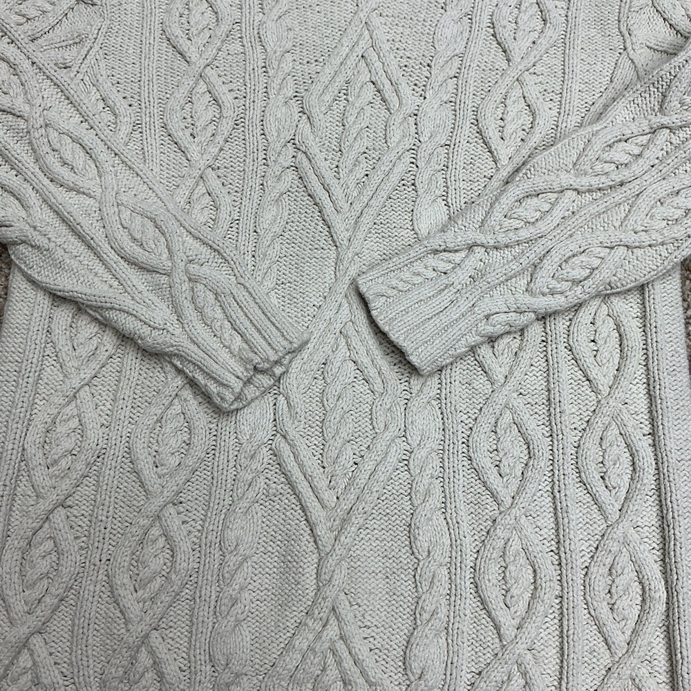 Lauren Ralph Lauren Ivory Cable Knit Turtleneck Sweater - Picture 2 of 7